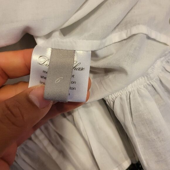 Dallin chase Metallic Crochet dress  silver And Black Sz 6 - Picture 8 of 9